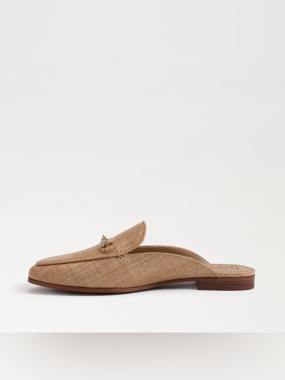 Sam Edelman Linnie Bit Mule Loafer Buff Tan Raffia - Picture 10 of 13